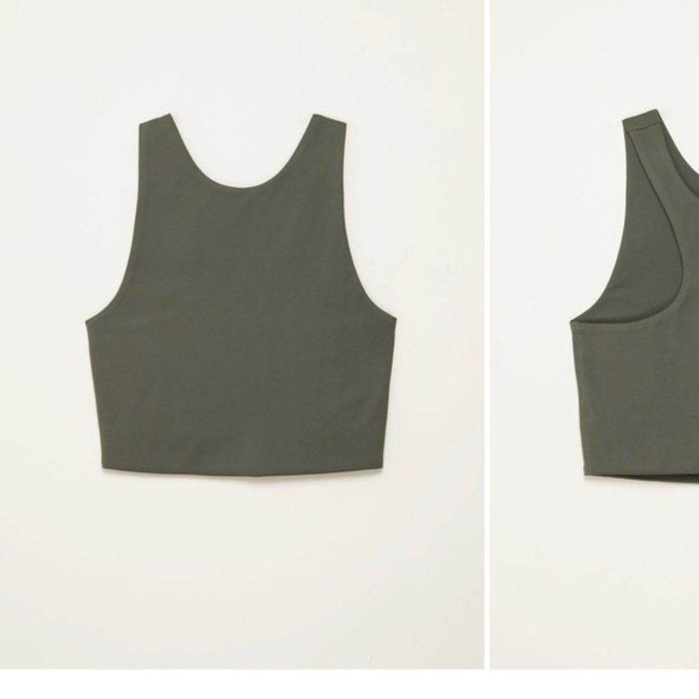 Girlfriend Collective Dylan Tank Bra Thyme Size Small